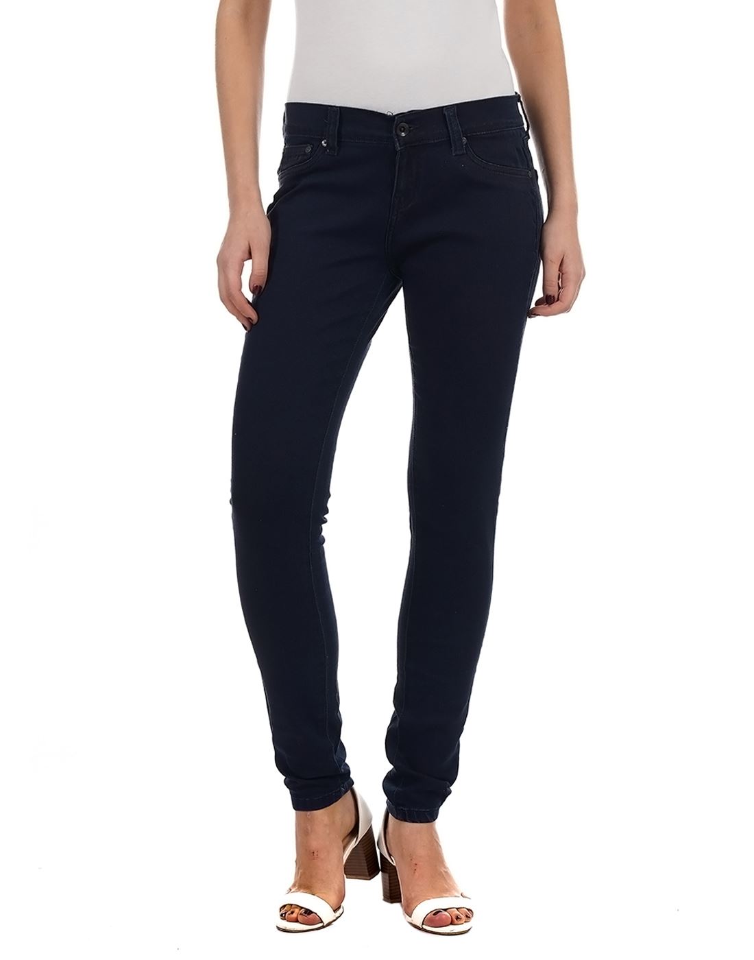 Pepe Jeans London Women Casual Wear Blue Solid Jeans